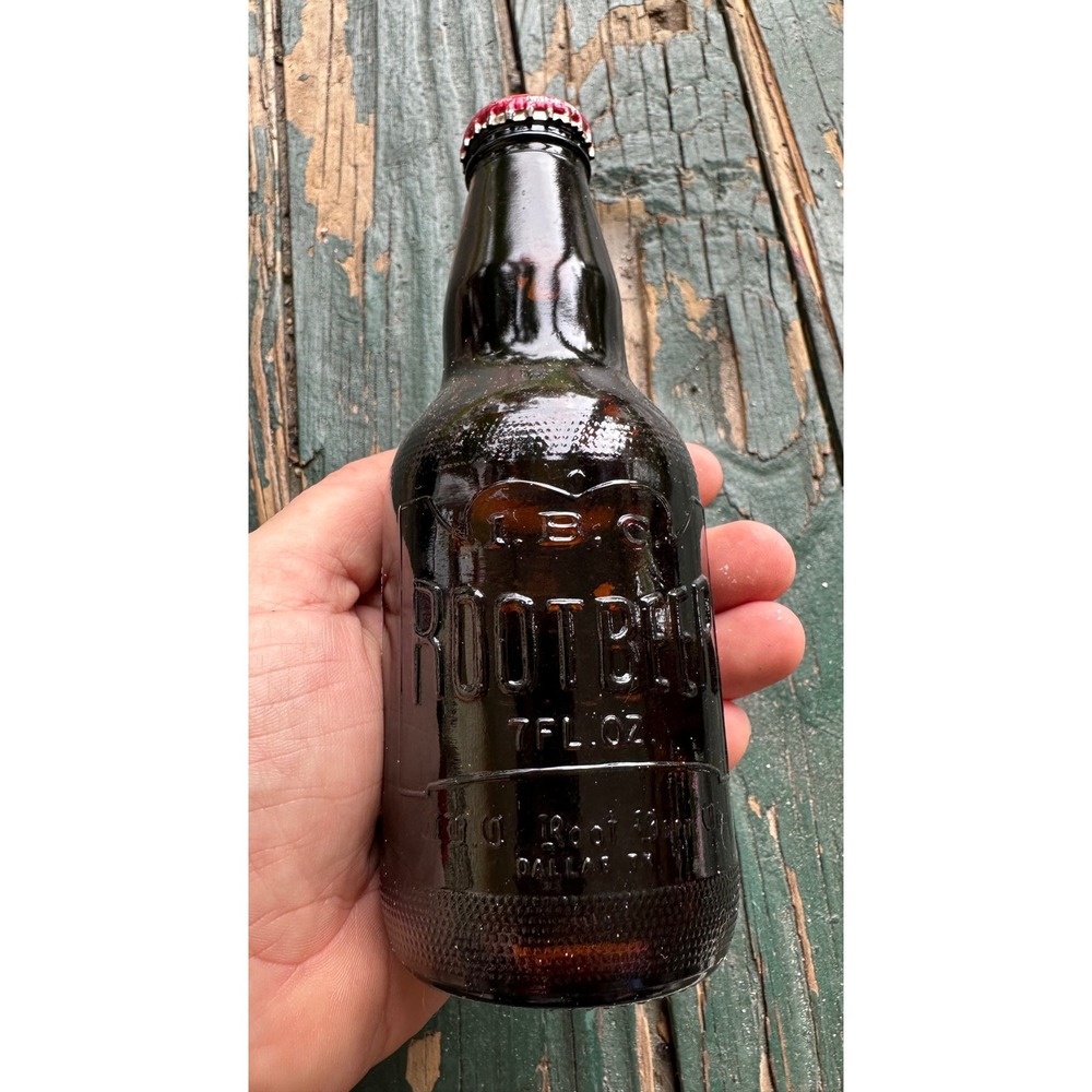 Vintage IBC Root Beer 7oz Amber Glass Bottle Collectors Limited Edition Dallas